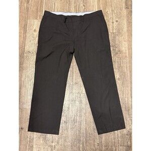 J.M. Haggar Men's Straight Fit Black Dress Pants Polyester Viscose 42x34